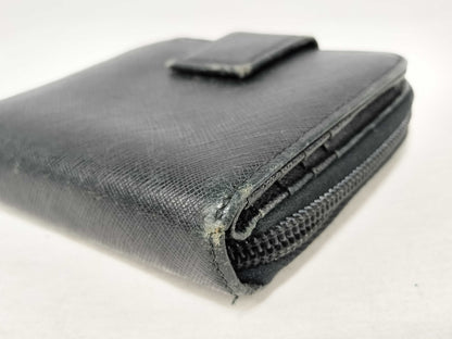 PRADA Triangle Logo Bi-Fold Wallet Broken Zipper Wallet