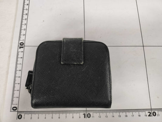 PRADA Triangle Logo Bi-Fold Wallet Broken Zipper Wallet