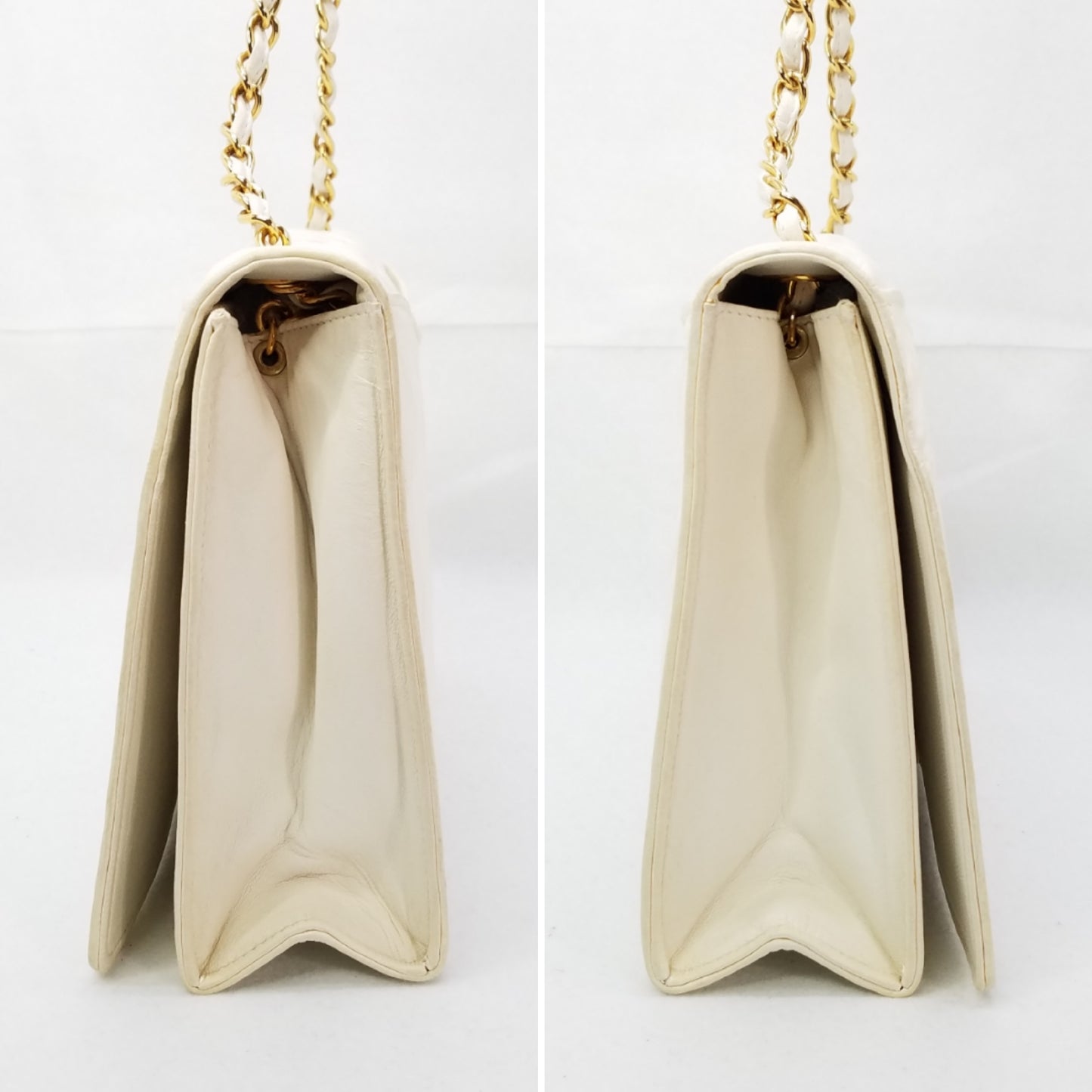 CHANEL CHANEL Cocomark Matrasse Chain Shoulder Bag White Seal with Card 1st Shoulder Bag