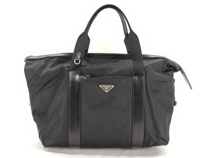 PRADA Nylon VS184 Triangle Logo Boston Bag Tote Bag