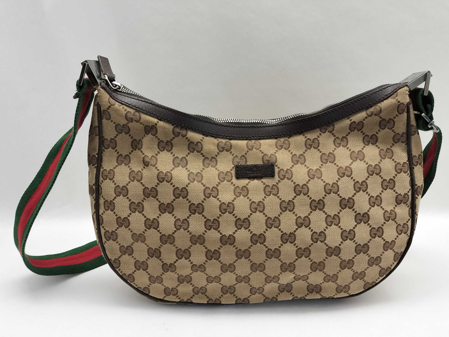 GUCCI GG Canvas GUCCI Sherry Line Half Moon Shoulder Bag Shoulder Bag