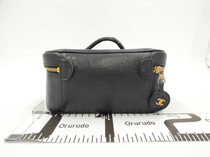 CHANEL Cocomark Caviar Skin Vanity Bag Vanity Bag