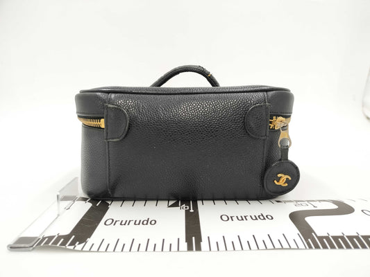 CHANEL Cocomark Caviar Skin Vanity Bag Vanity Bag
