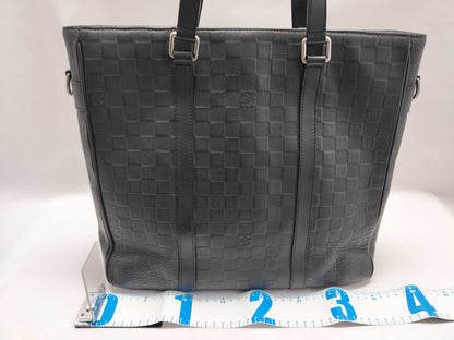 LOUIS VUITTON Damier Anfini Damier Anfini Tadao Black Tote Bag Tote Bag