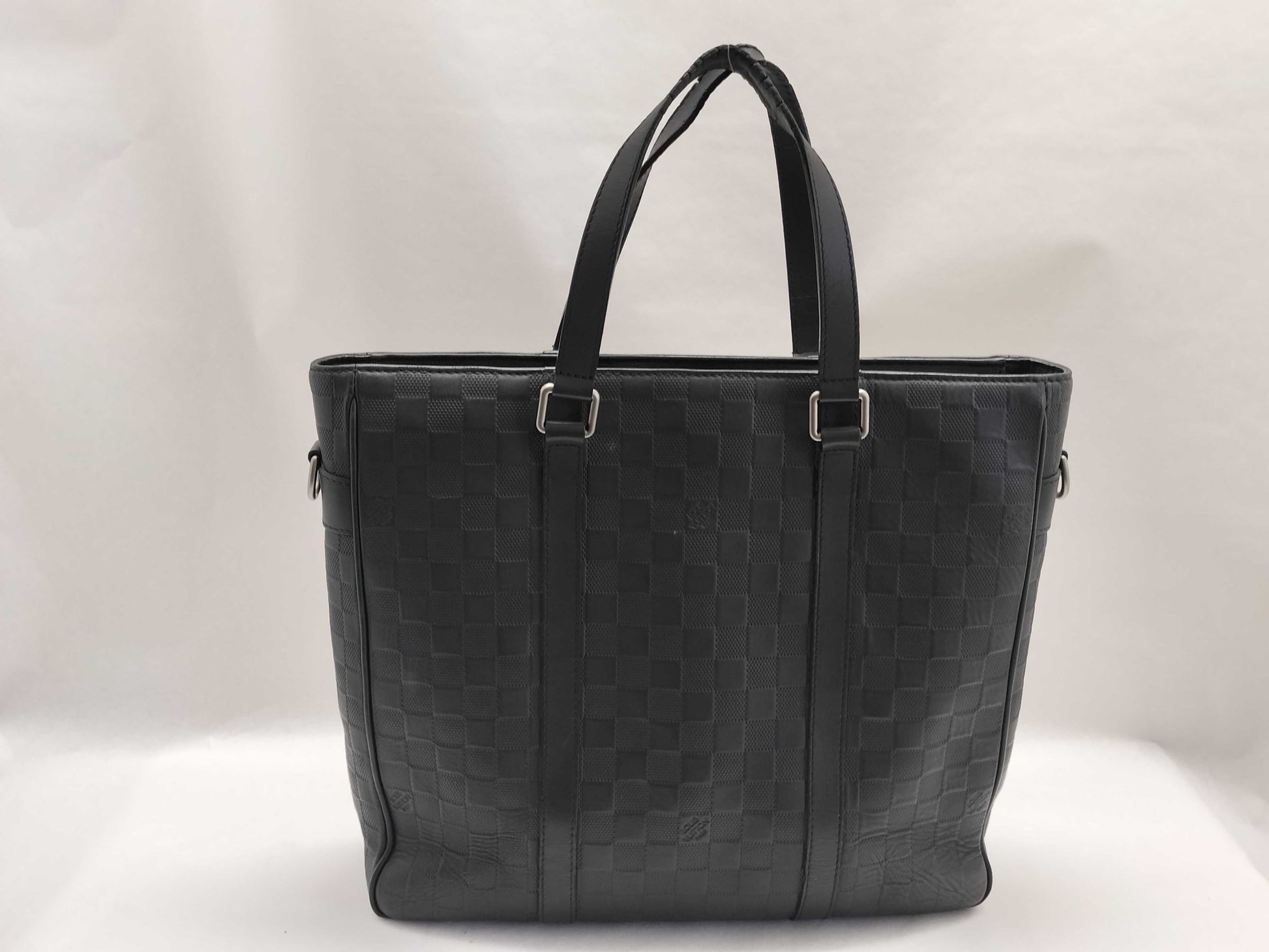 LOUIS VUITTON Damier Anfini Damier Anfini Tadao Black Tote Bag Tote Bag