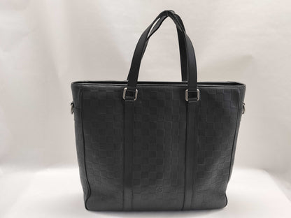 LOUIS VUITTON Damier Anfini Damier Anfini Tadao Black Tote Bag Tote Bag