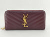 Yves Saint Laurent Round Zipper Caviar Skin Long Wallet Wallet