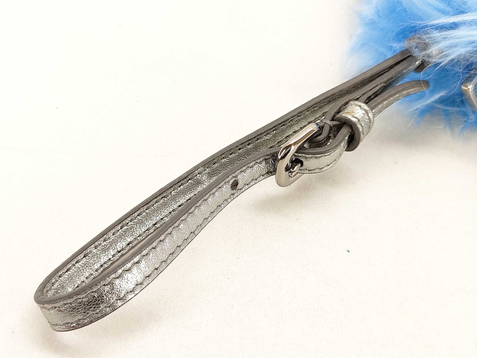 PRADA PRADA Triangle Logo 1N1530 Fur Bag Clutch Bag