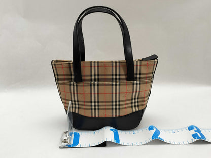 BURBERRY Novacheck Handbag Saffiano Leather Handbag