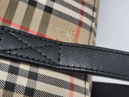 BURBERRY Novacheck Handbag Saffiano Leather Handbag