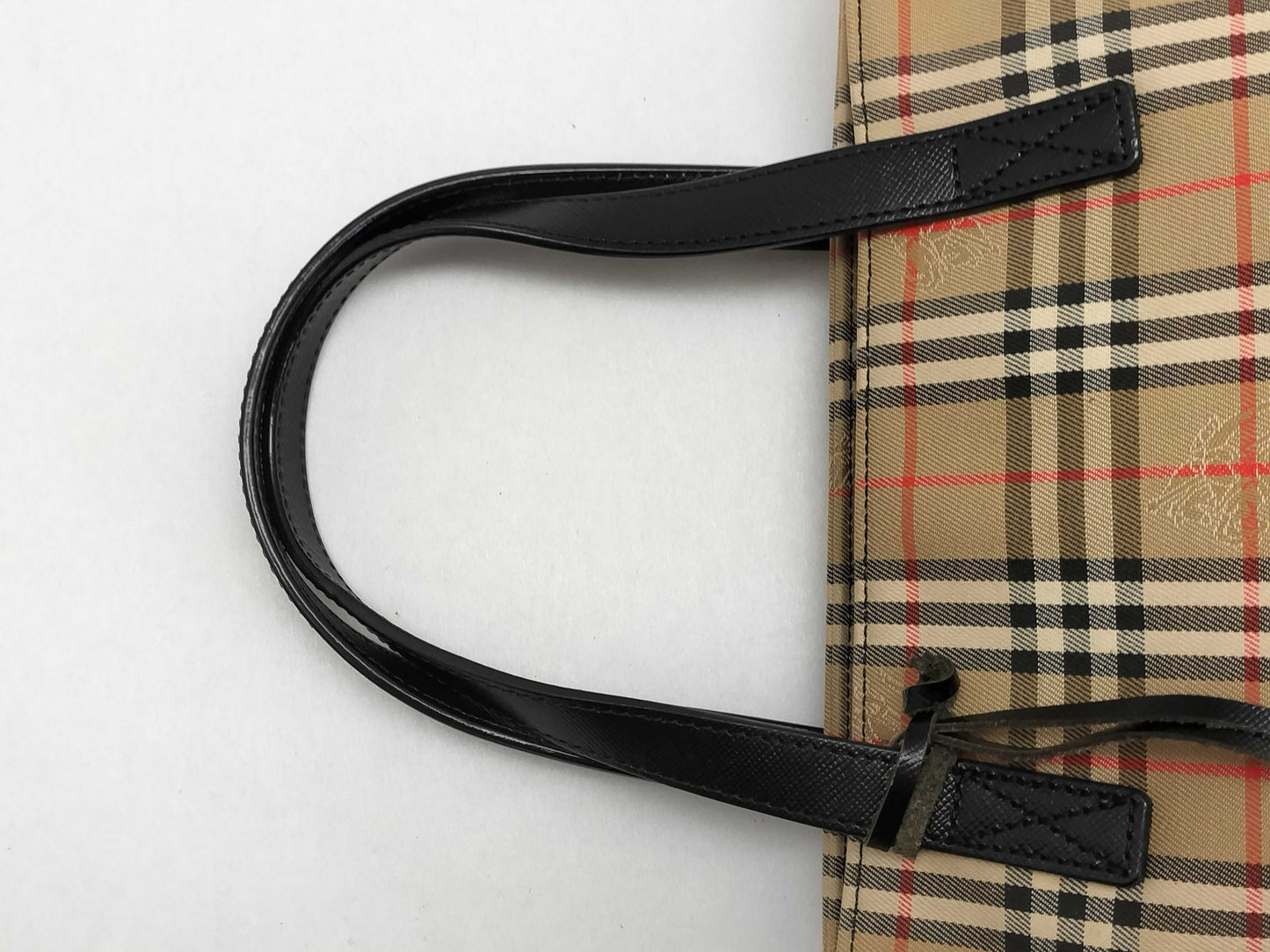 BURBERRY Novacheck Handbag Saffiano Leather Handbag