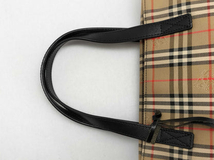 BURBERRY Novacheck Handbag Saffiano Leather Handbag