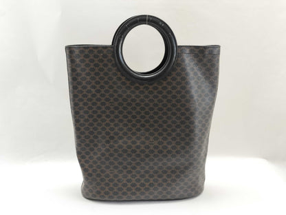 CELINE Black Macadam Circle Handle Handbag Handbag Handbag