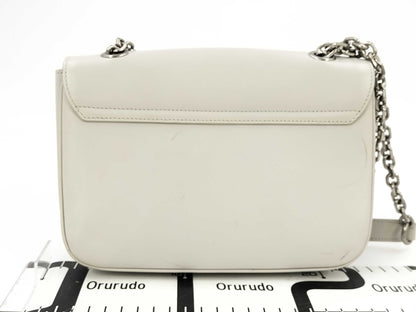 CELINE Medium C Leather Chain Shoulder Bag