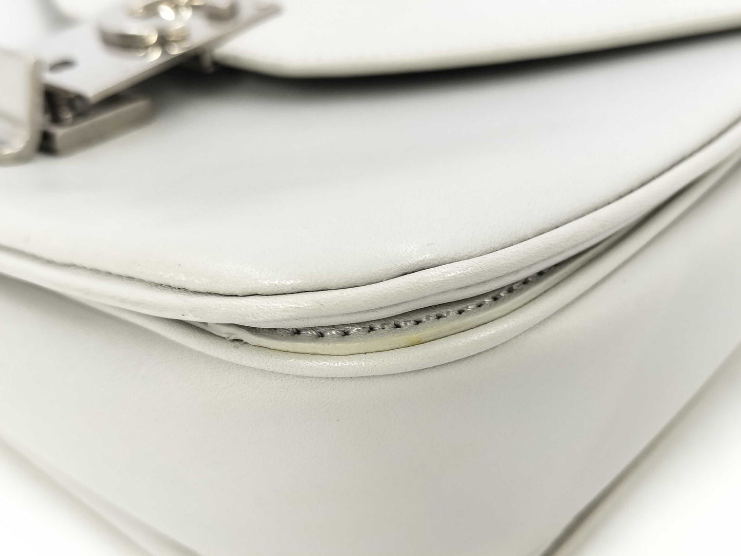 CELINE Medium C Leather Chain Shoulder Bag