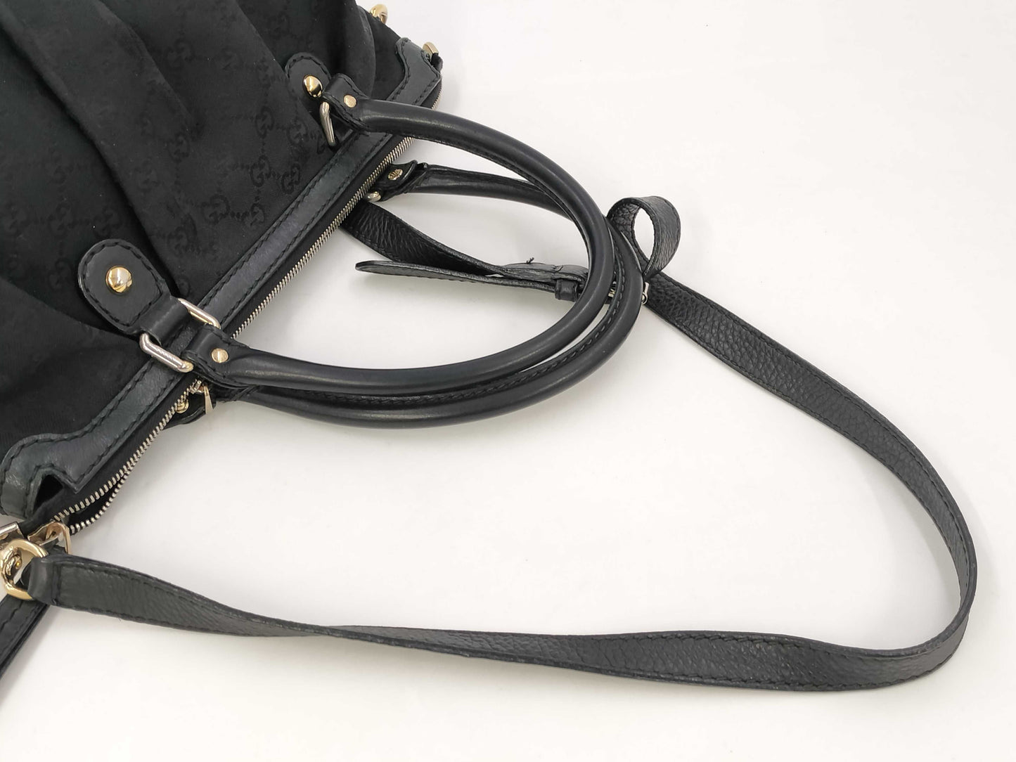 GUCCI 247902 GG Canvas Sookie 2way Handbag Shoulder Bag with Charm Tote Bag