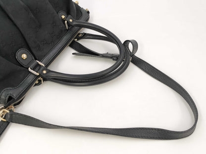 GUCCI 247902 GG Canvas Sookie 2way Handbag Shoulder Bag with Charm Tote Bag