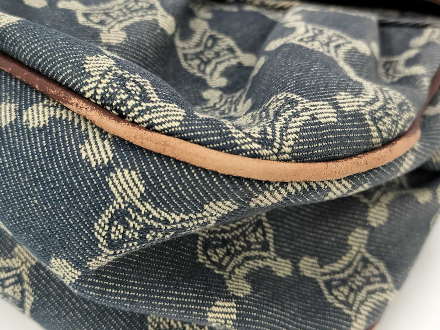 CELINE Paris Macadam One Shoulder Denim Handbag Shoulder Bag Handbag