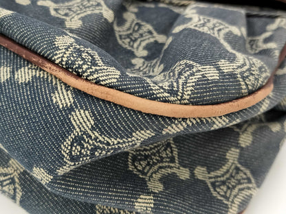 CELINE Paris Macadam One Shoulder Denim Handbag Shoulder Bag Handbag