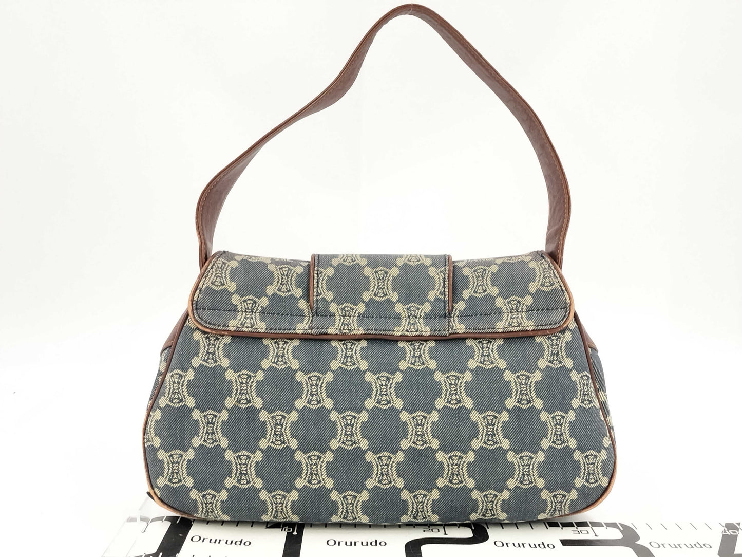 CELINE Paris Macadam One Shoulder Denim Handbag Shoulder Bag Handbag