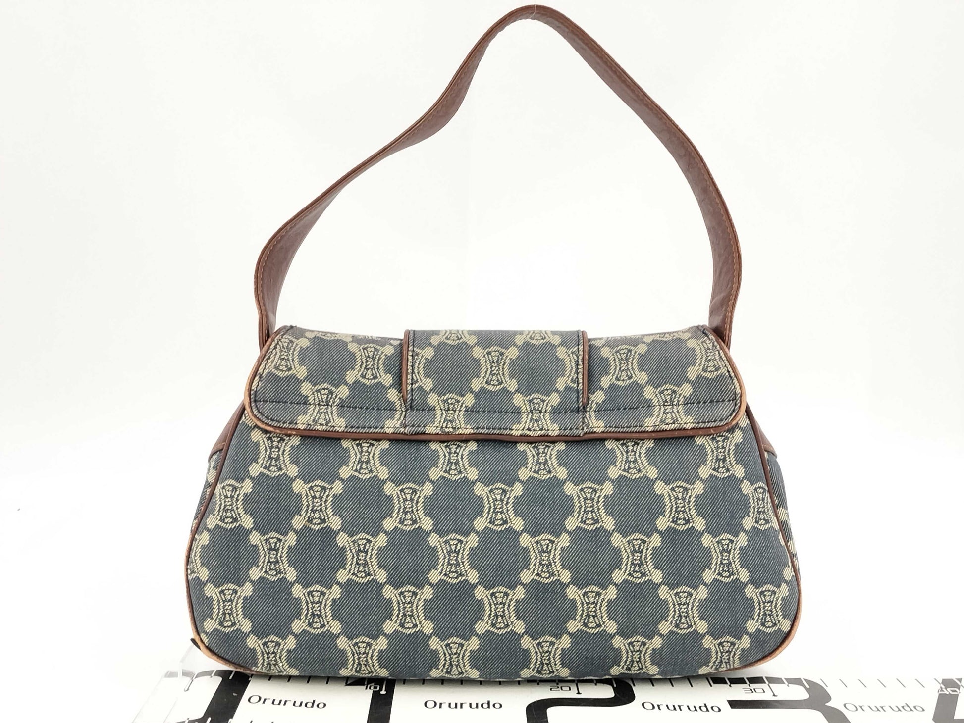 CELINE Paris Macadam One Shoulder Denim Handbag Shoulder Bag Handbag