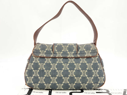 CELINE Paris Macadam One Shoulder Denim Handbag Shoulder Bag Handbag