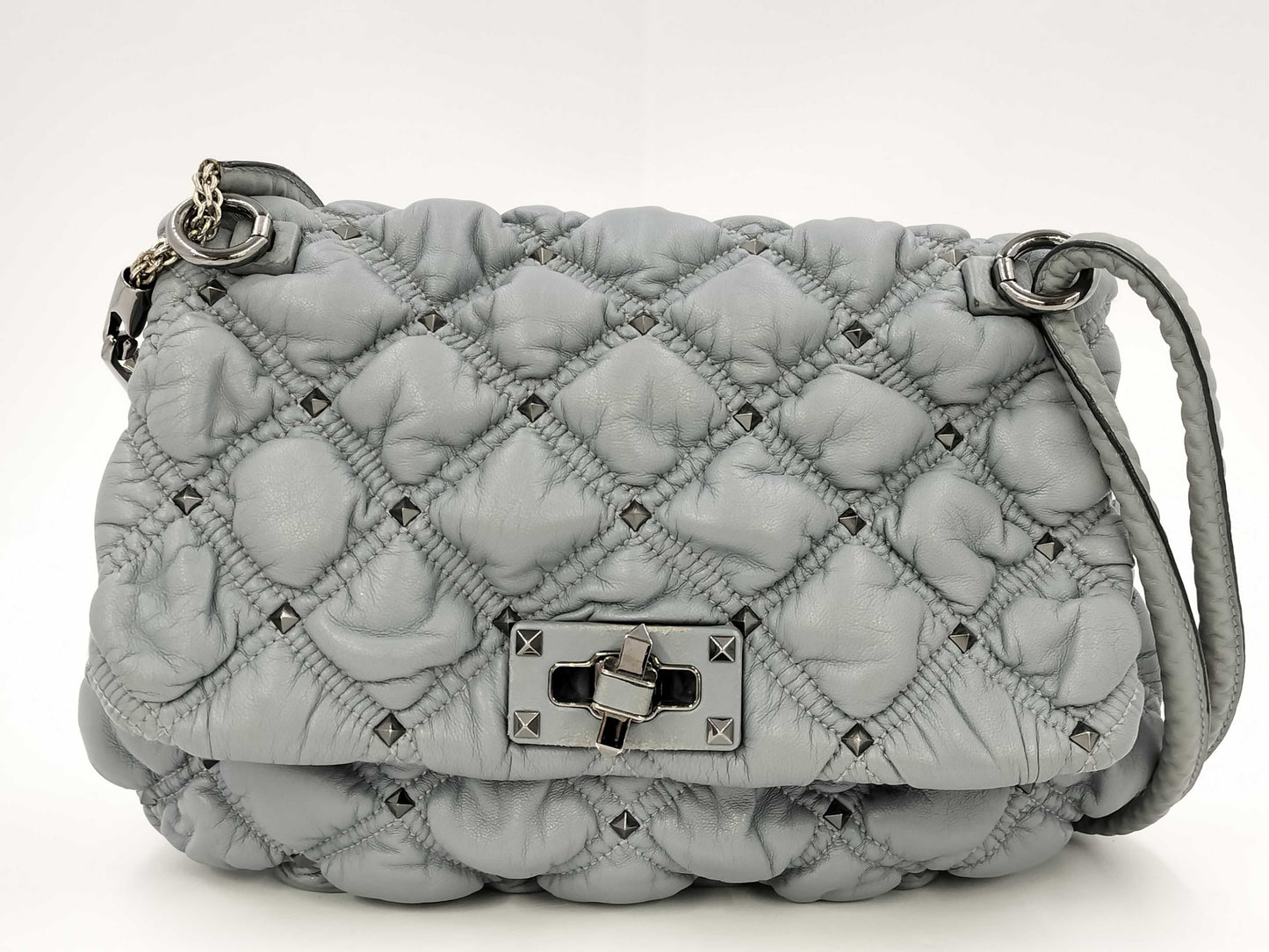 VALENTINO Spike Me Nappa Leather Shoulder Bag