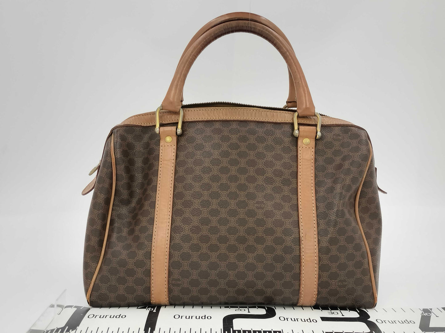 CELINE Macadam Triomphe Mini Boston Bag and Handbag