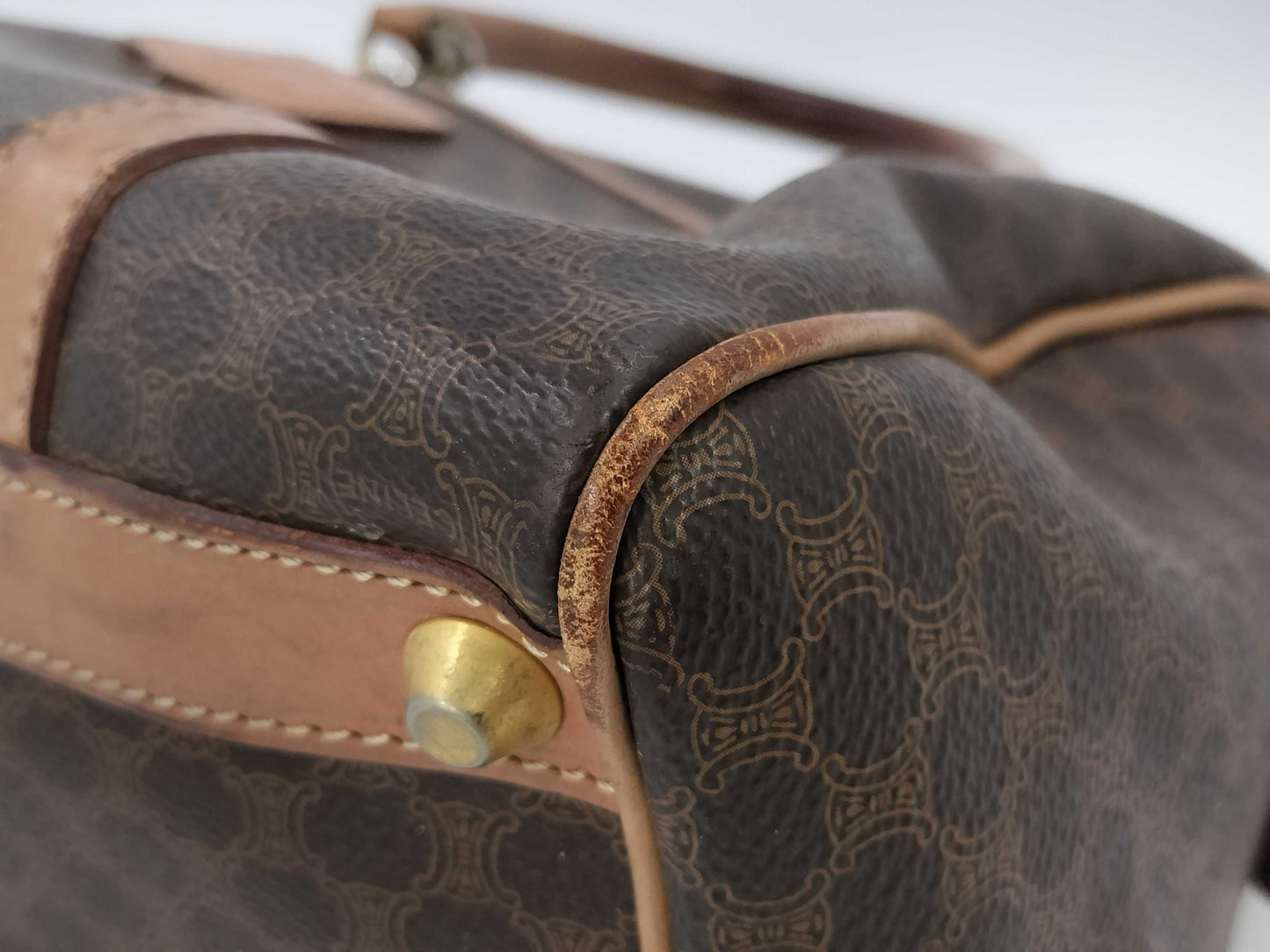 CELINE Macadam Triomphe Mini Boston Bag and Handbag