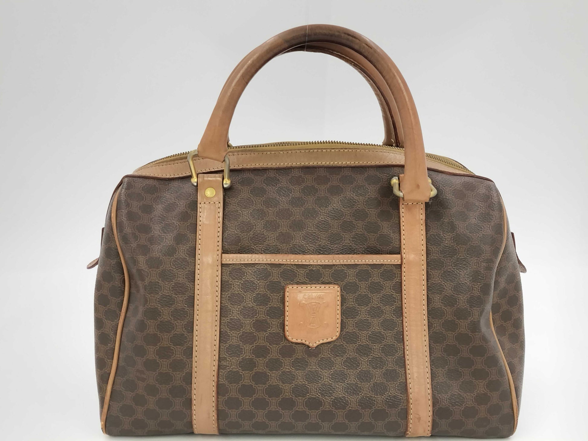 CELINE Macadam Triomphe Mini Boston Bag and Handbag