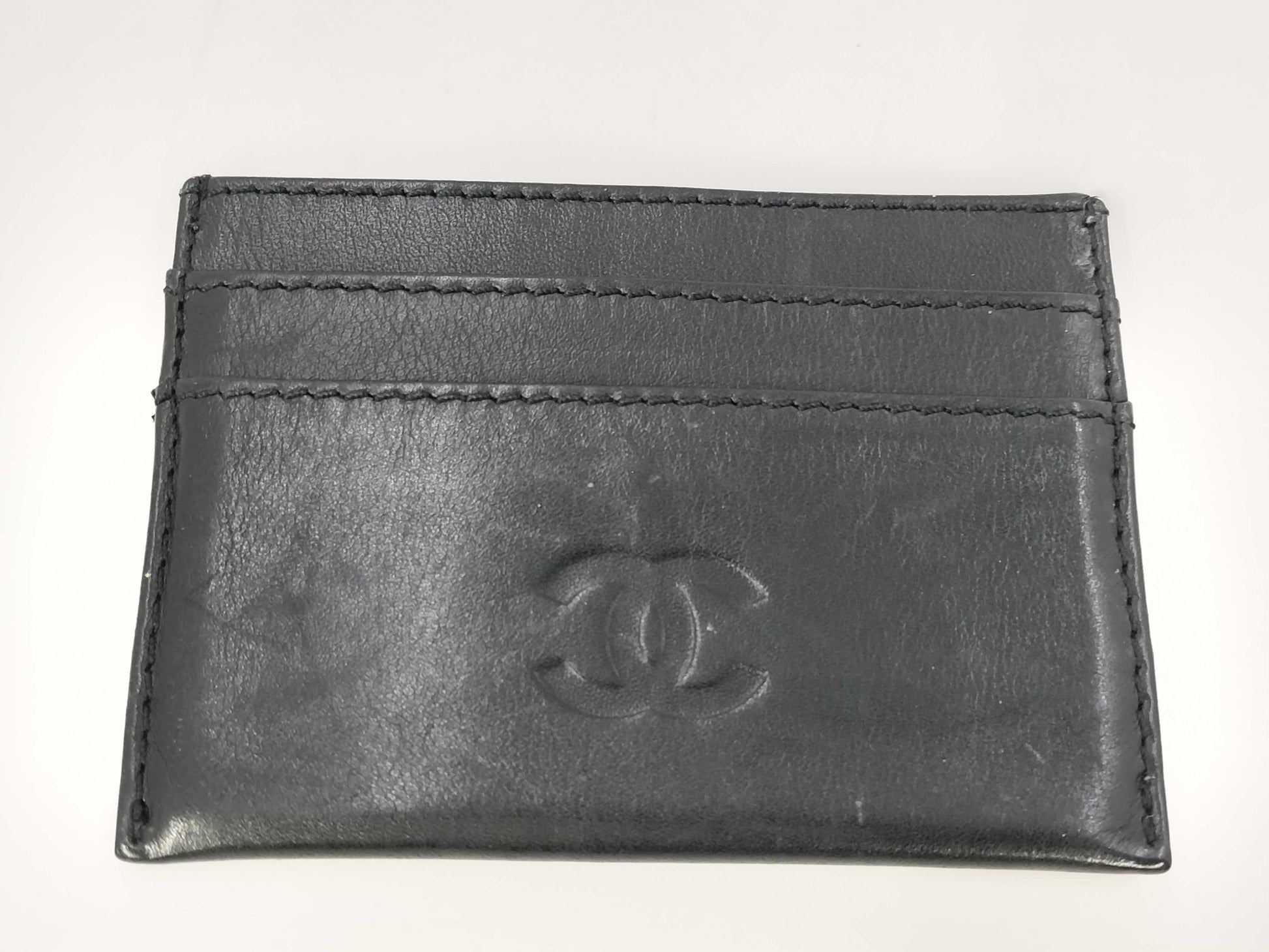 CHANEL Cocomark Leather Card Case, Pass Case, Business Card Holder