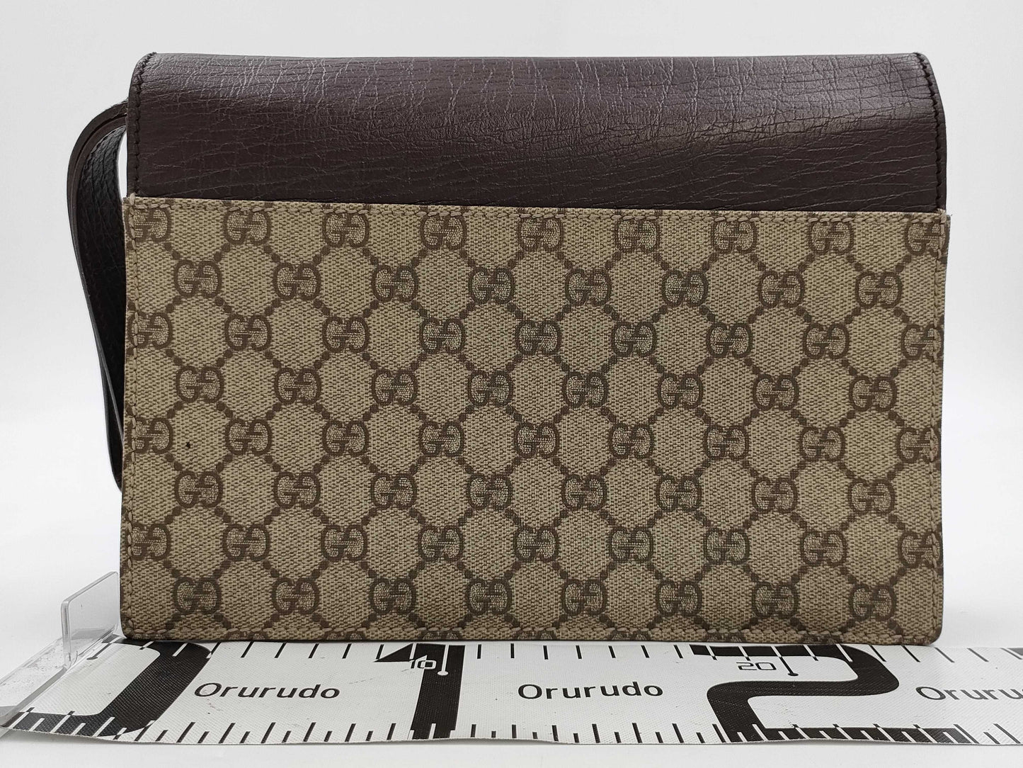 GUCCI GUCCI Gucci Niagara Calf GG Supreme Clutch Bag Leather Bag