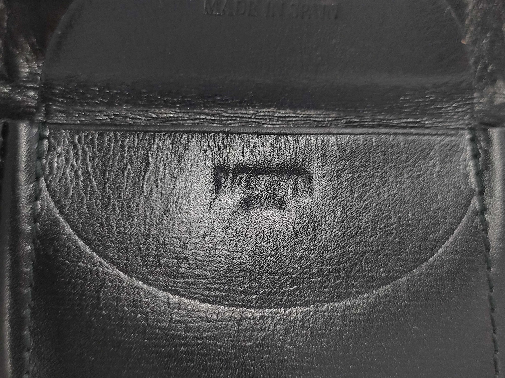 LOEWE Coin Case Hoof Half Moon Coin Purse Black Coin Case