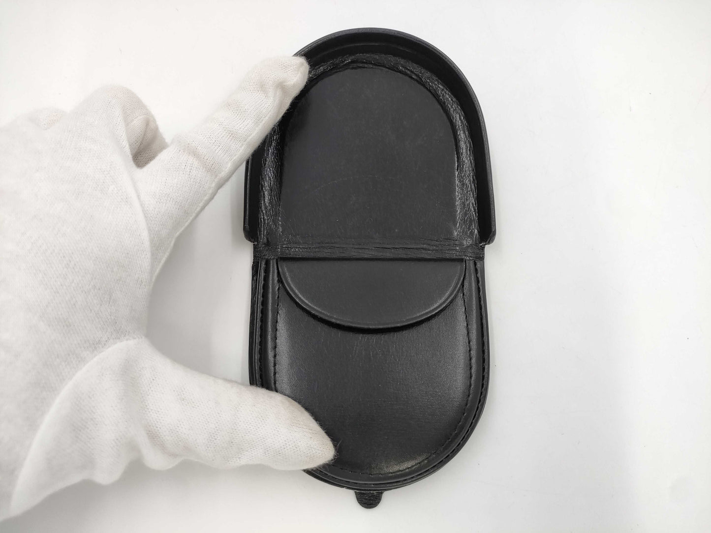 LOEWE Coin Case Hoof Half Moon Coin Purse Black Coin Case