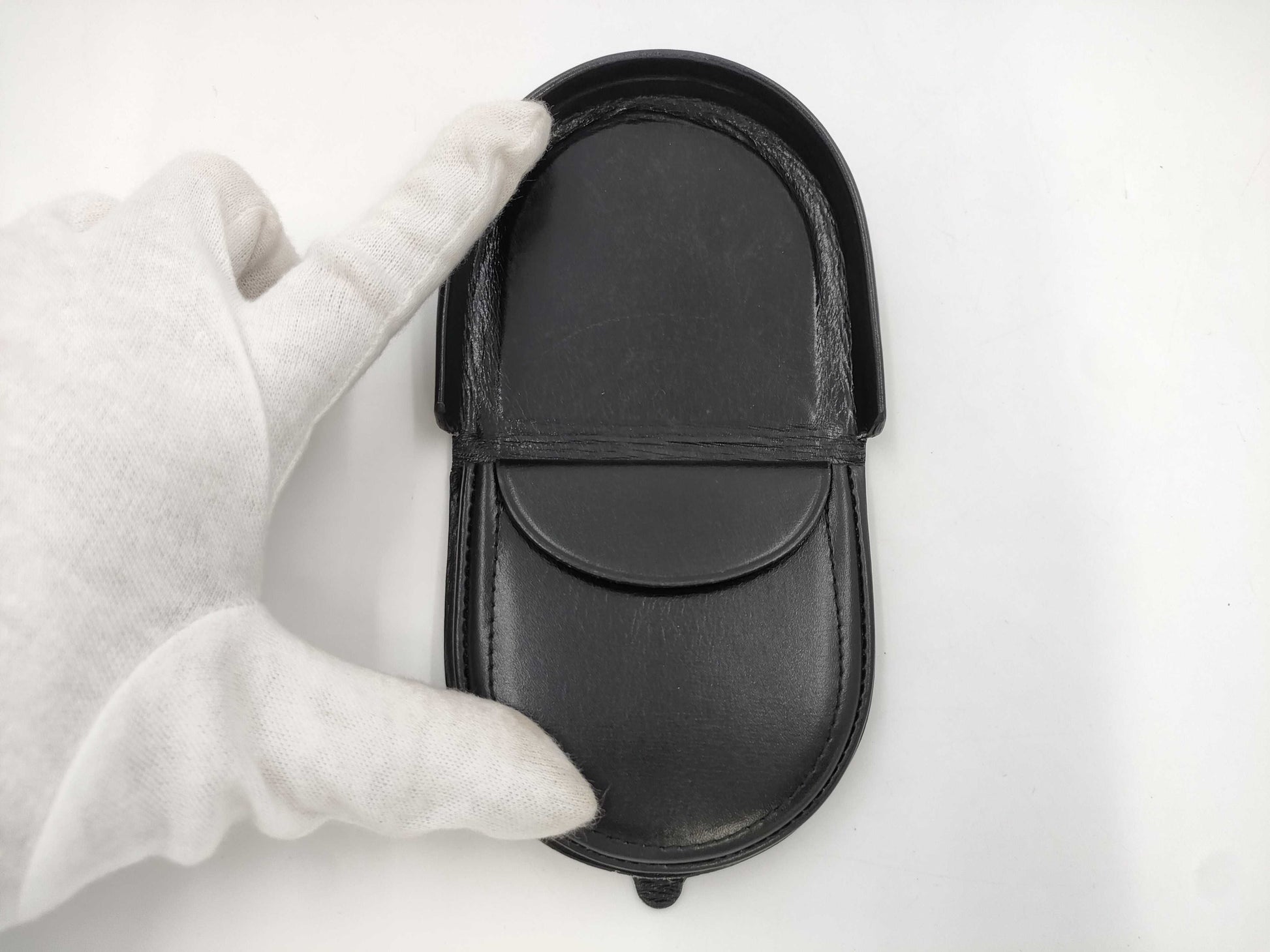 LOEWE Coin Case Hoof Half Moon Coin Purse Black Coin Case