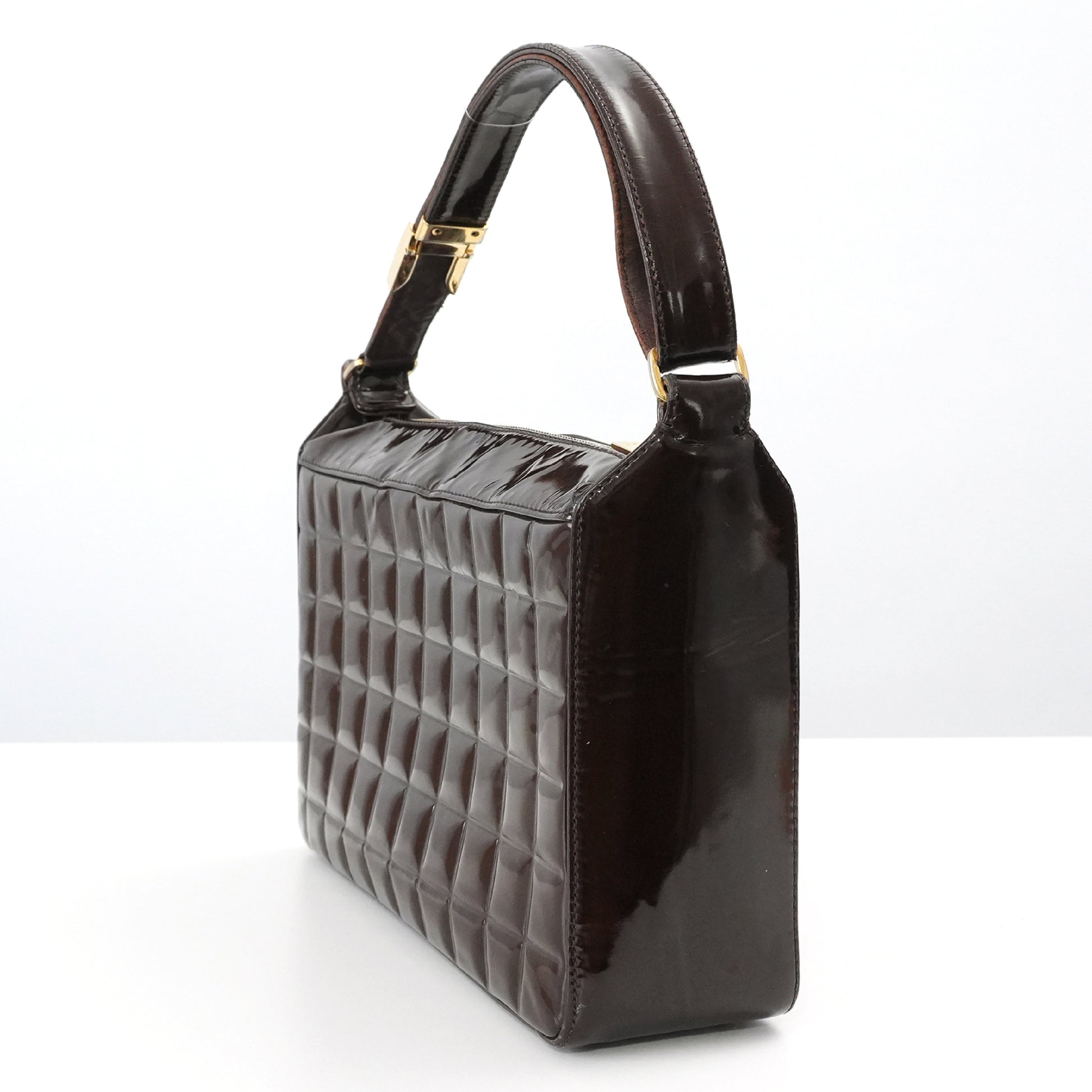 CHANEL CHANEL Chocolate Bar with Seal Coco Mark Enamel Handbag Shoulder Bag Handbag