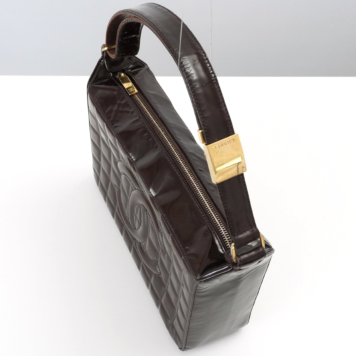 CHANEL CHANEL Chocolate Bar with Seal Coco Mark Enamel Handbag Shoulder Bag Handbag