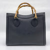 GUCCI Gucci Bamboo Leather Black Handbag