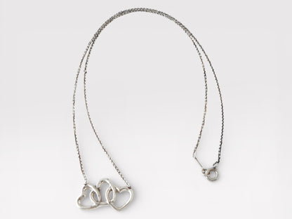 Tiffany&Co. Tiffany Triple Heart Silver 925 Necklace