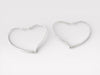 Tiffany&Co. Open Heart Silver 925 Hoop Earrings L Size Earrings
