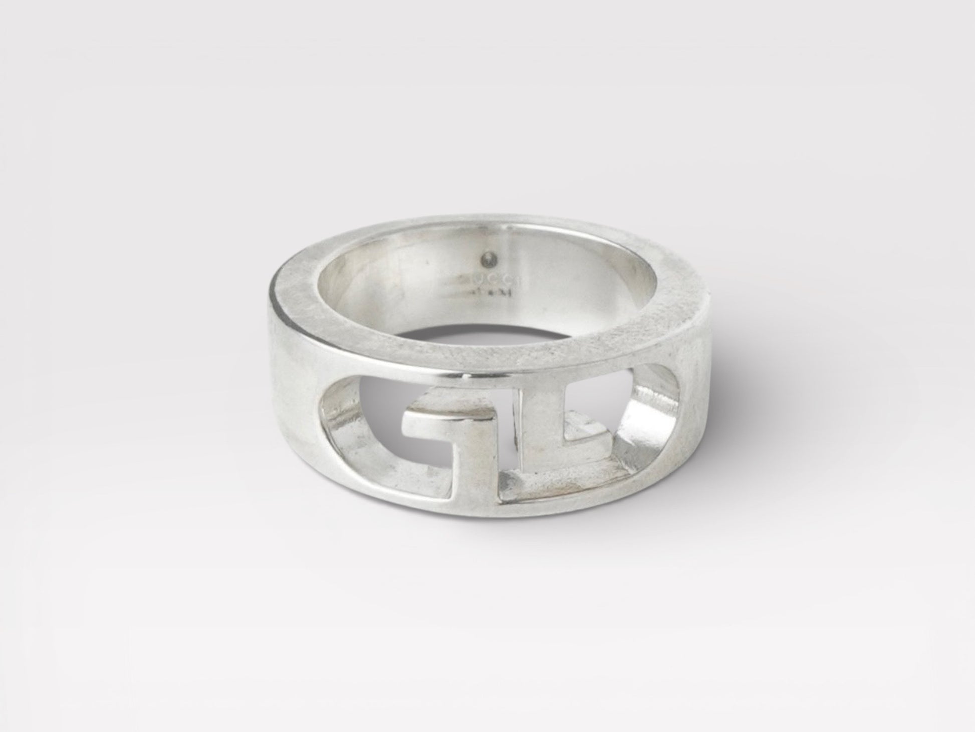 GUCCI Gucci Cutout Double G Silver 925 Ring No. 9 Ring
