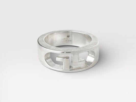 GUCCI Gucci Cutout Double G Silver 925 Ring No. 9 Ring