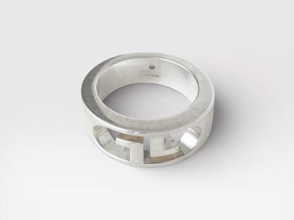 GUCCI Gucci Cutout Double G Silver 925 Ring No. 9 Ring