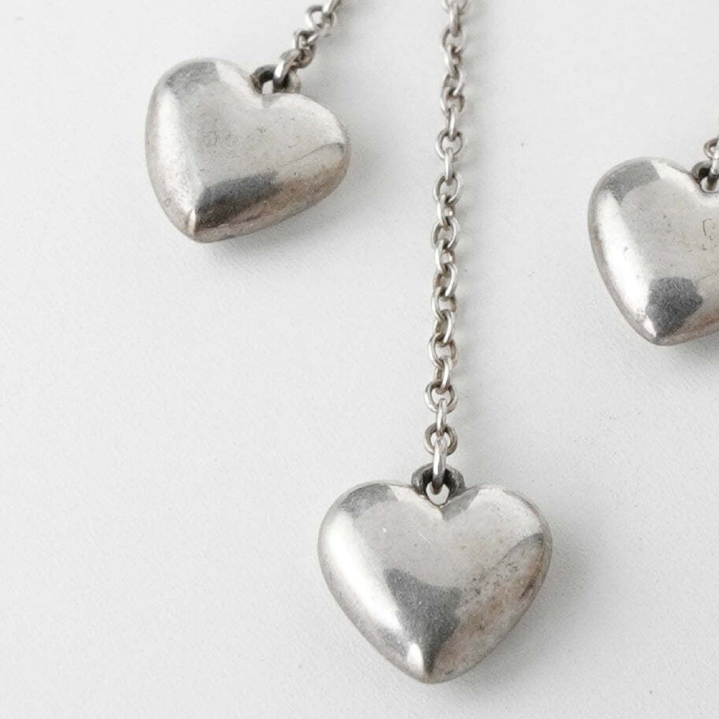 Tiffany&Co. Tiffany Double Drop Heart Silver 925 Earrings Earrings