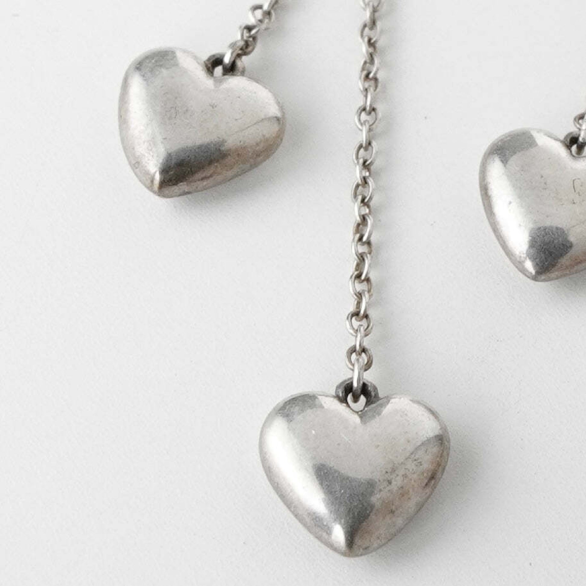 Tiffany&Co. Tiffany Double Drop Heart Silver 925 Earrings Earrings