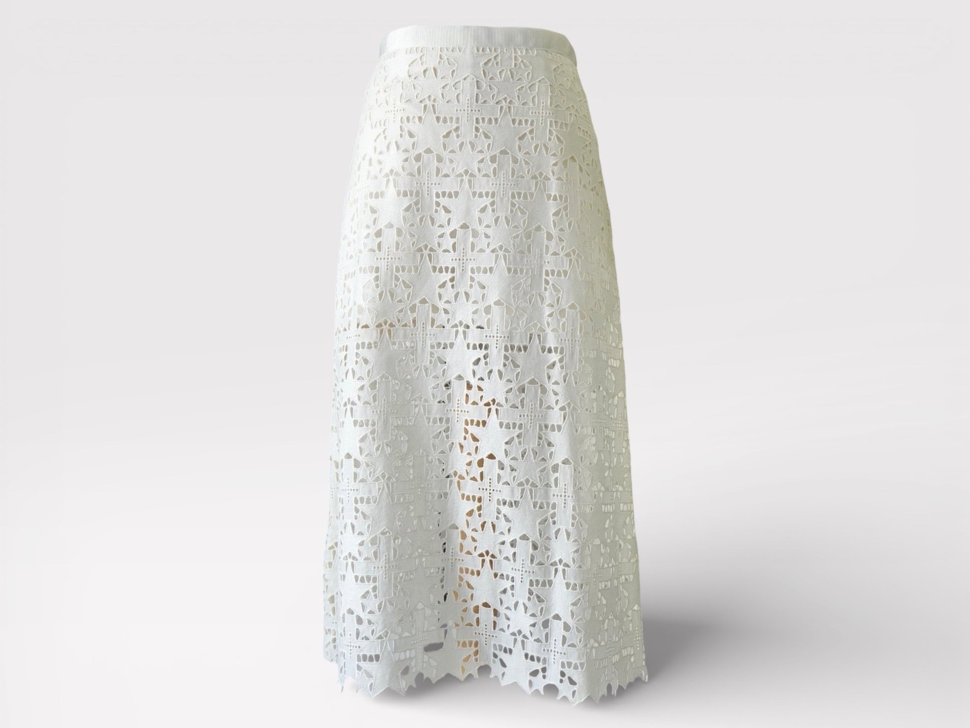 Sakai Star Lace Trapezoidal Skirt with Inner Pants White Women's Notation Size 1 Skirt