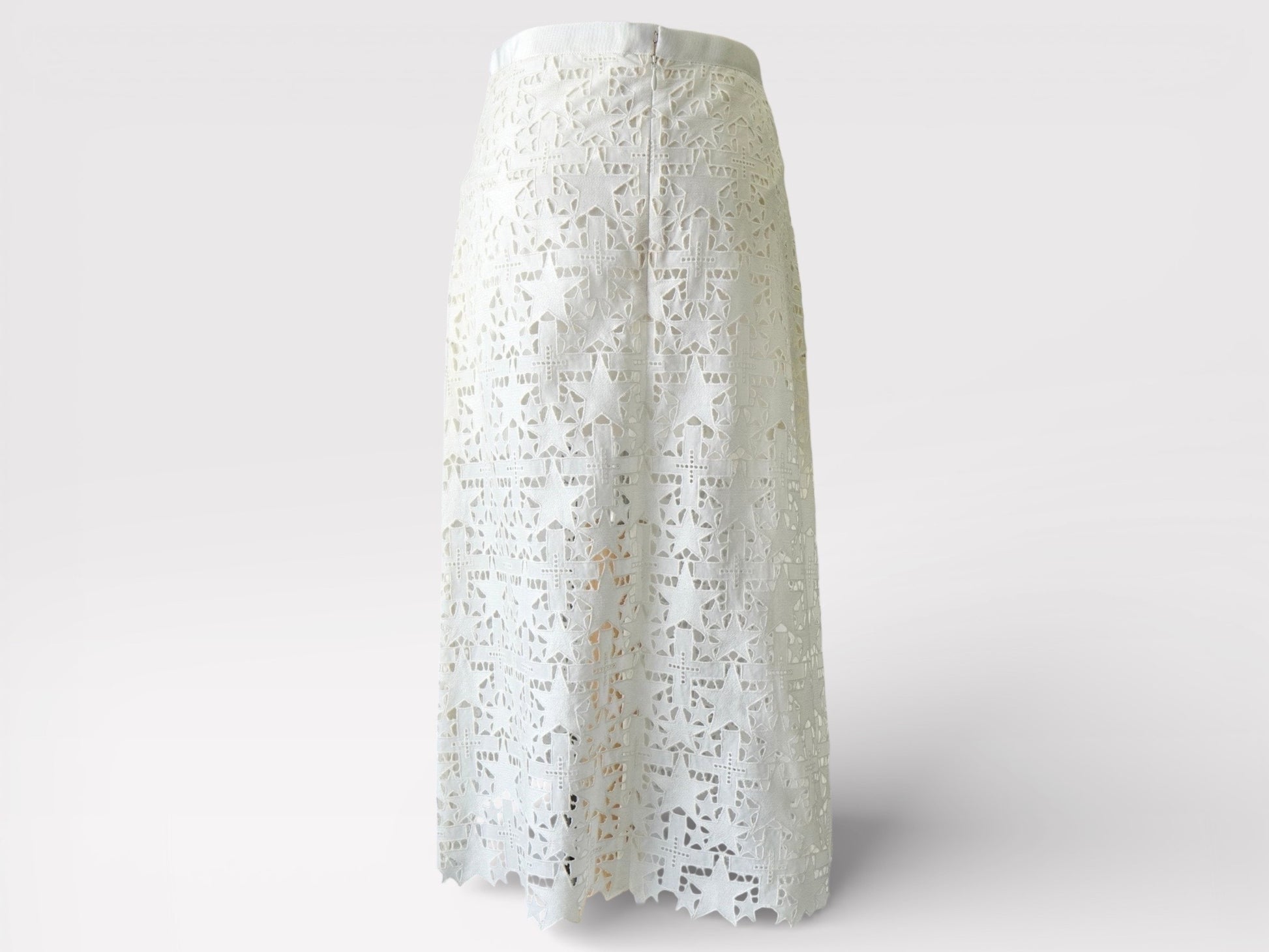 Sakai Star Lace Trapezoidal Skirt with Inner Pants White Women's Notation Size 1 Skirt