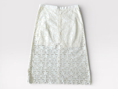 Sakai Star Lace Trapezoidal Skirt with Inner Pants White Women's Notation Size 1 Skirt