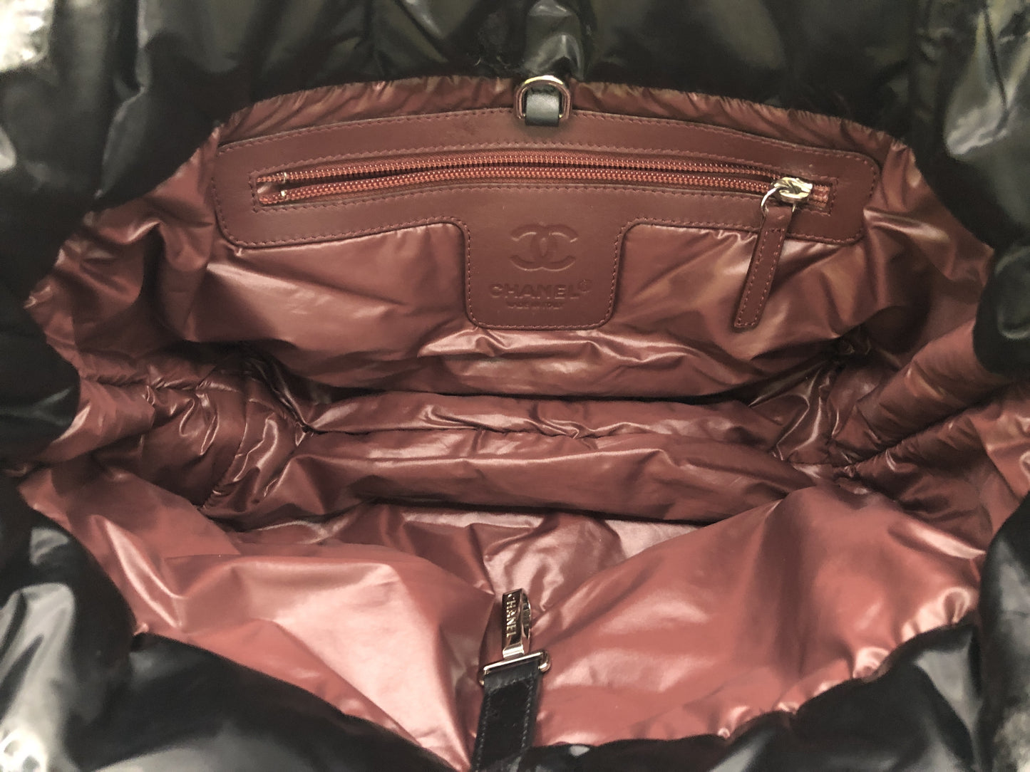 CHANEL Coco Small Seal 14070976 Nylon Black Tote Bag