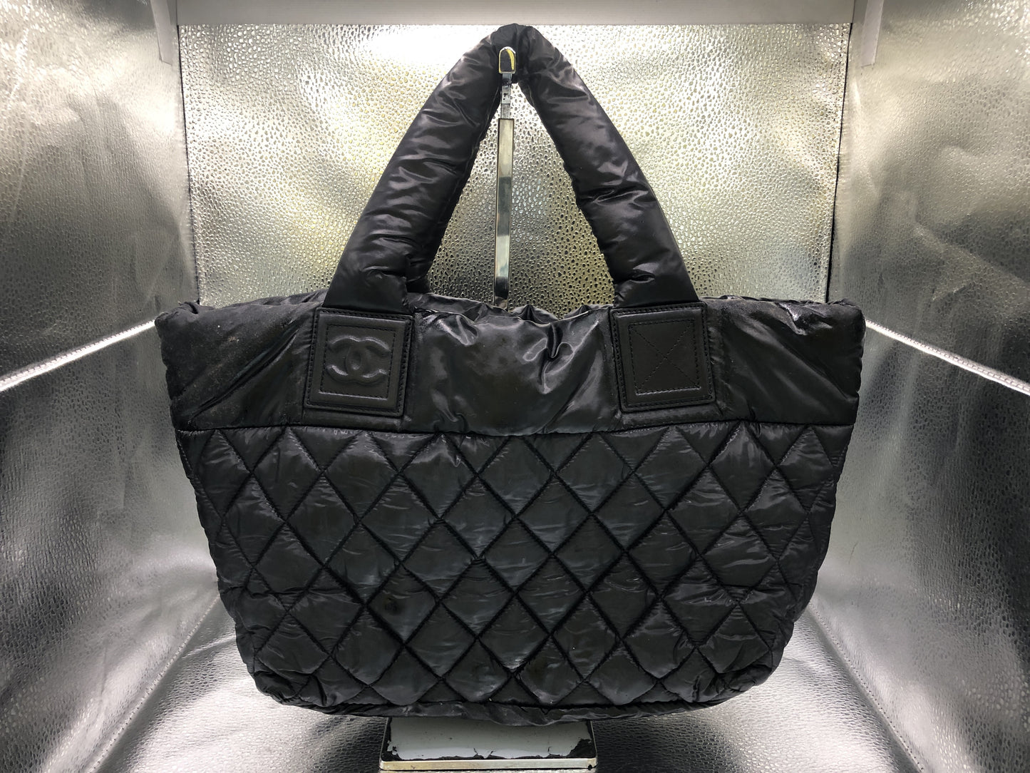 CHANEL Coco Small Seal 14070976 Nylon Black Tote Bag